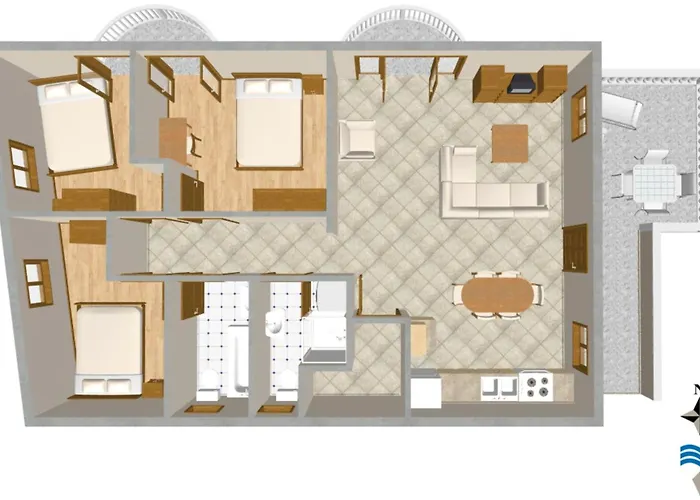 Tribunj 4174a Appartement *